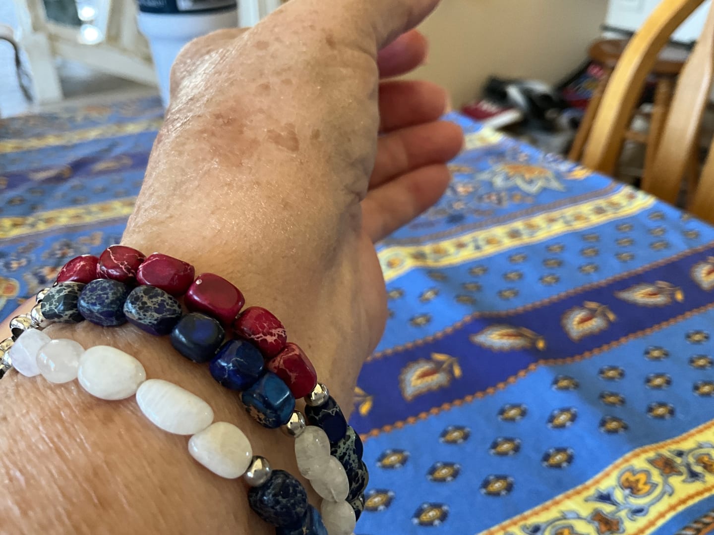 Customer photo review of Independence Flame Stretch Apple Watch Strap