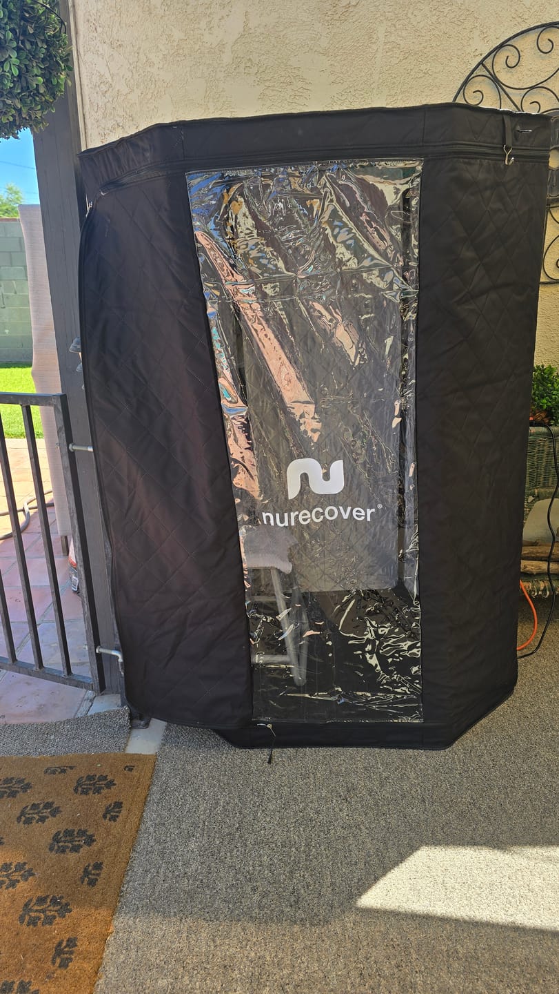 Customer photo review of SaunaPro® The World's First Clinical-Grade At-Home Red-Light Sauna