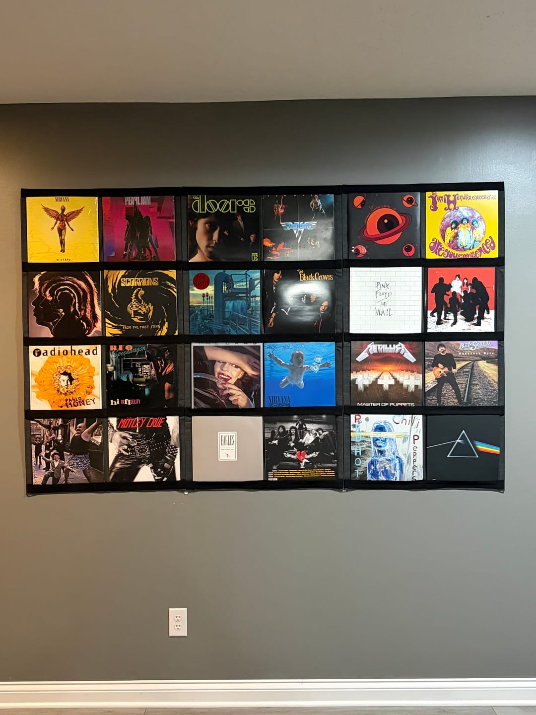 Customer photo review of 12" Vinyl Record Display Frame - LP Wall Storage