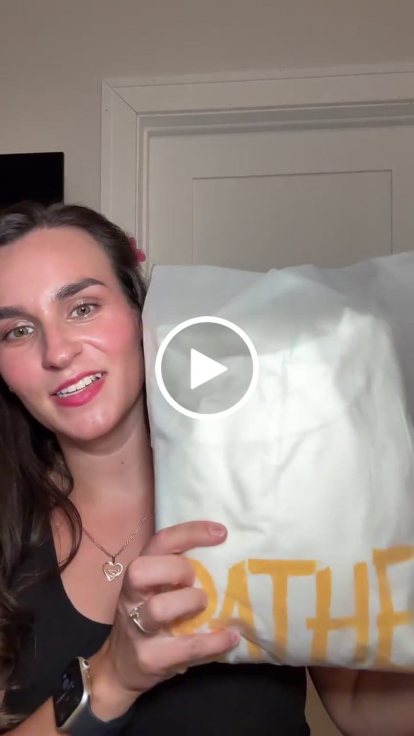 Customer video review of 'BEACH TIME' PAINTED SWEATSHIRT
