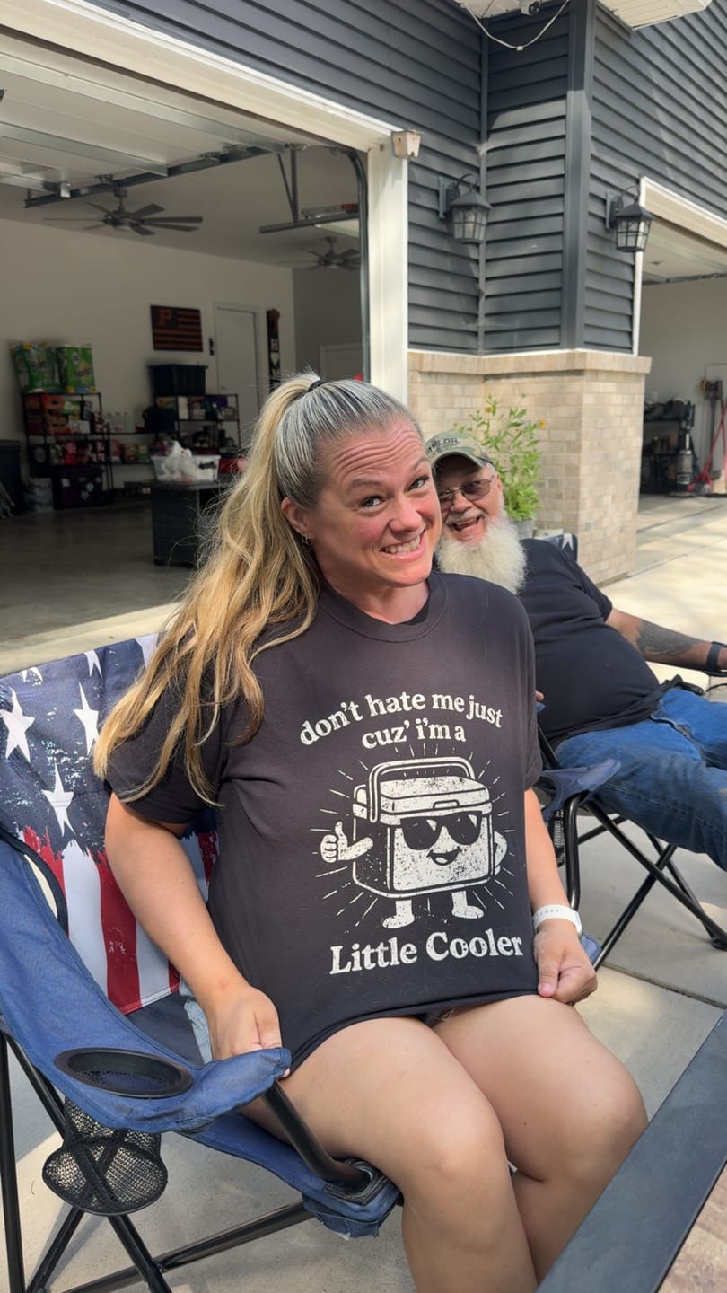 Customer photo review of Just a Little Cooler T-Shirt