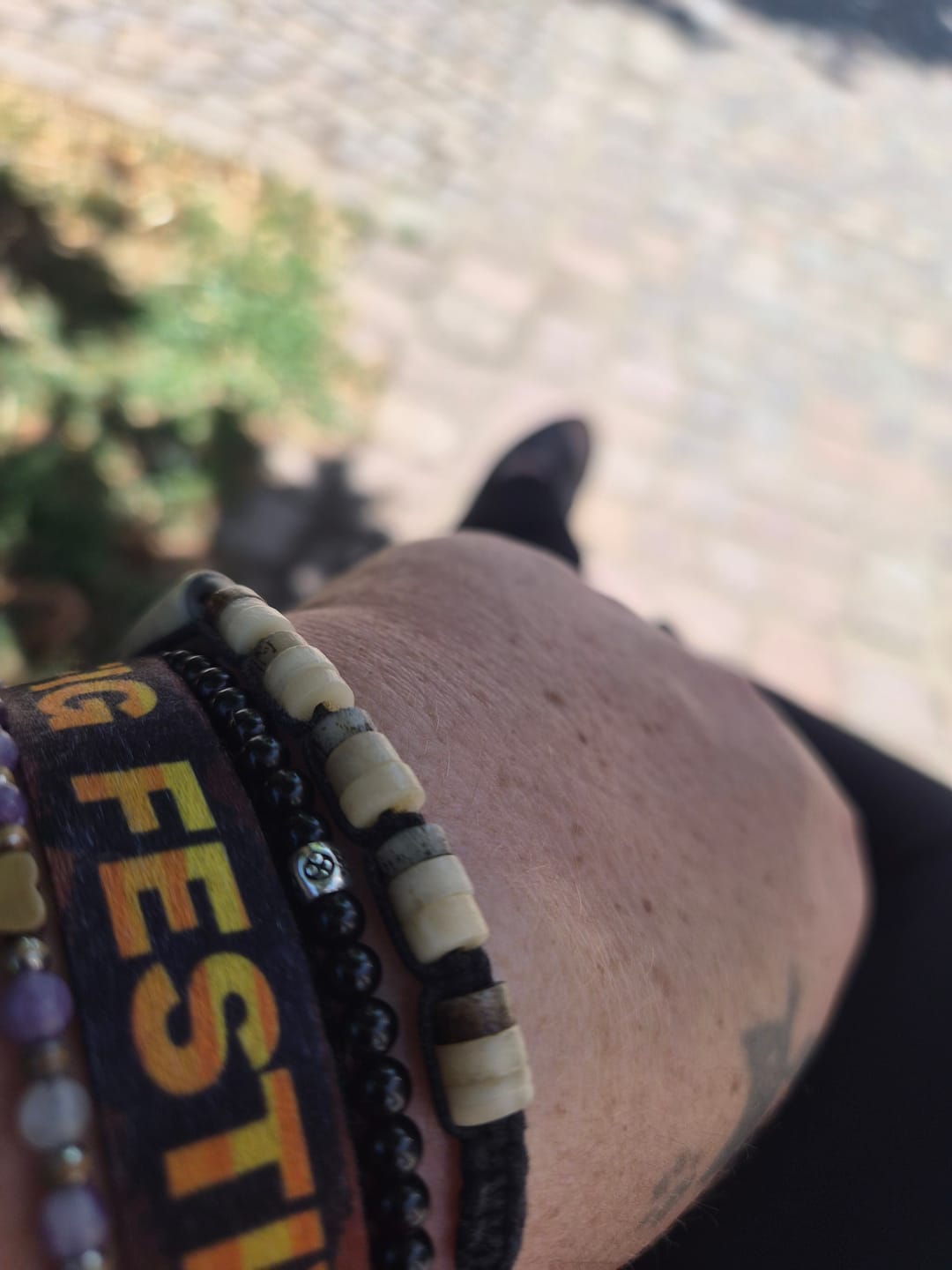 Customer photo review of Obsidian Armband - Perlen