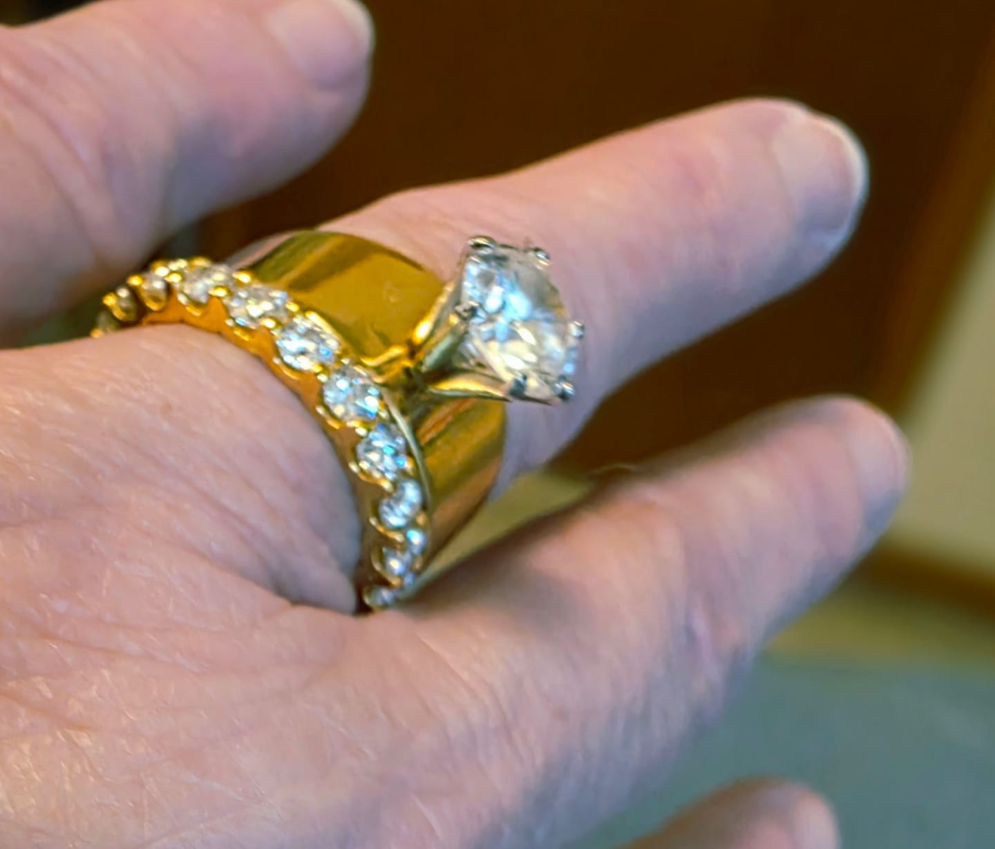 Customer photo review of 3mm Moissanite Eternity Ring