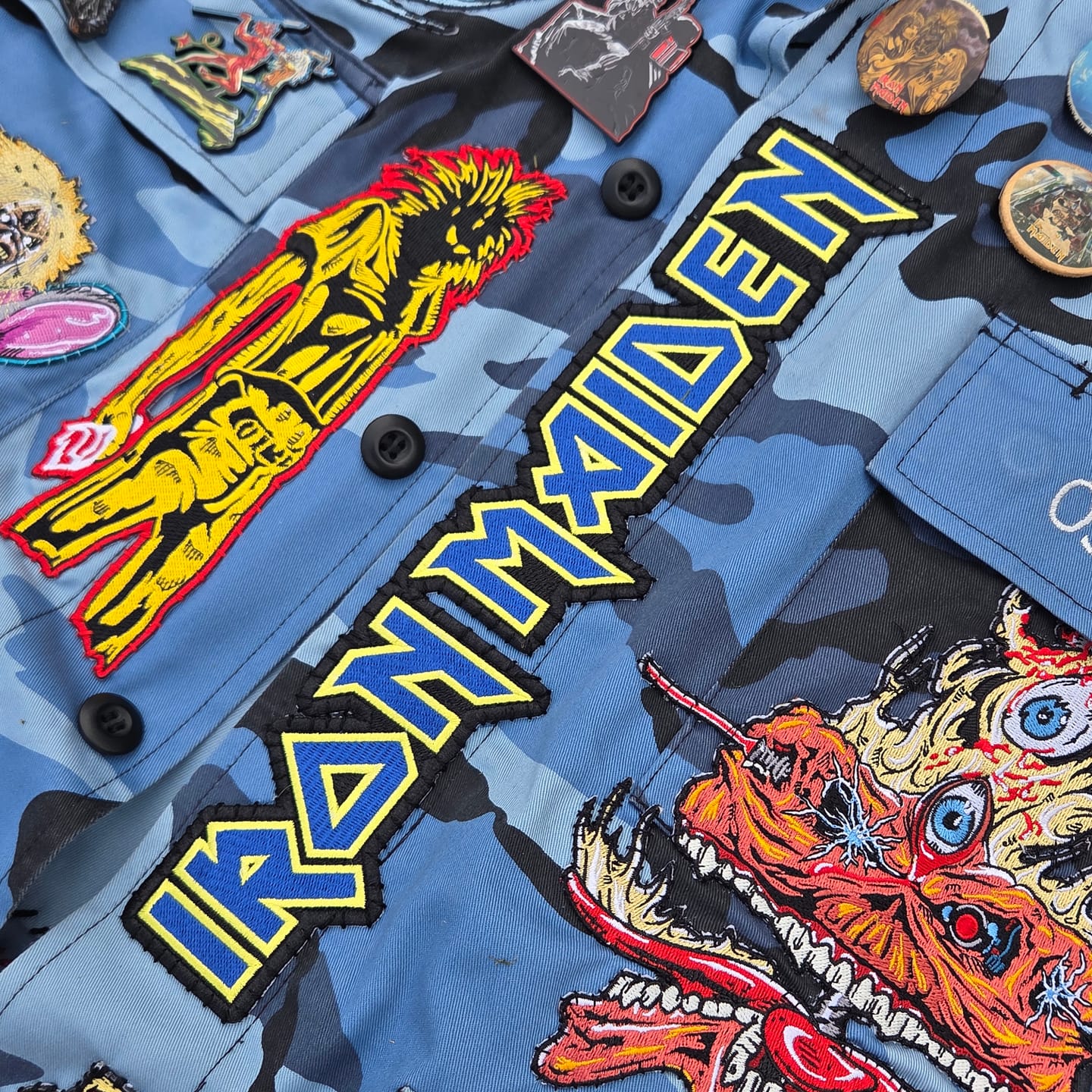 Customer photo review of Iron Maiden - Blue - Embroidered Rocker Style Logo