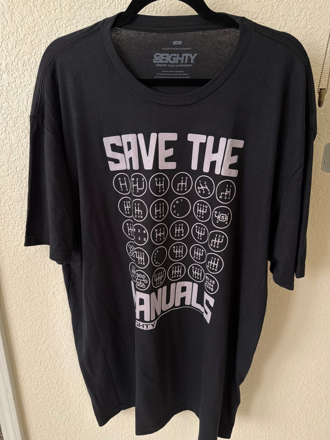 Customer photo review of 80Eighty® Save The Manuals Shirt