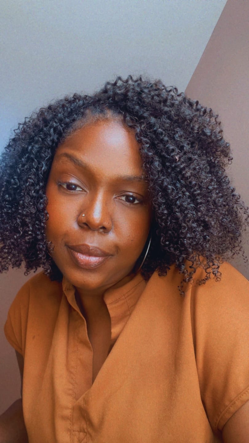 Customer photo review of Multi-Textured Kinky Curly Crochet Hair