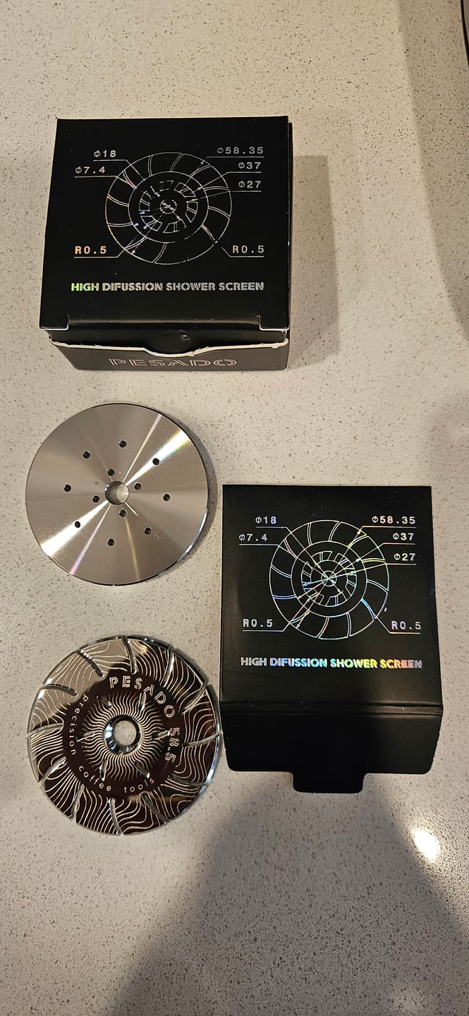 Customer photo review of High Diffusion Espresso Shower Screen - Breville