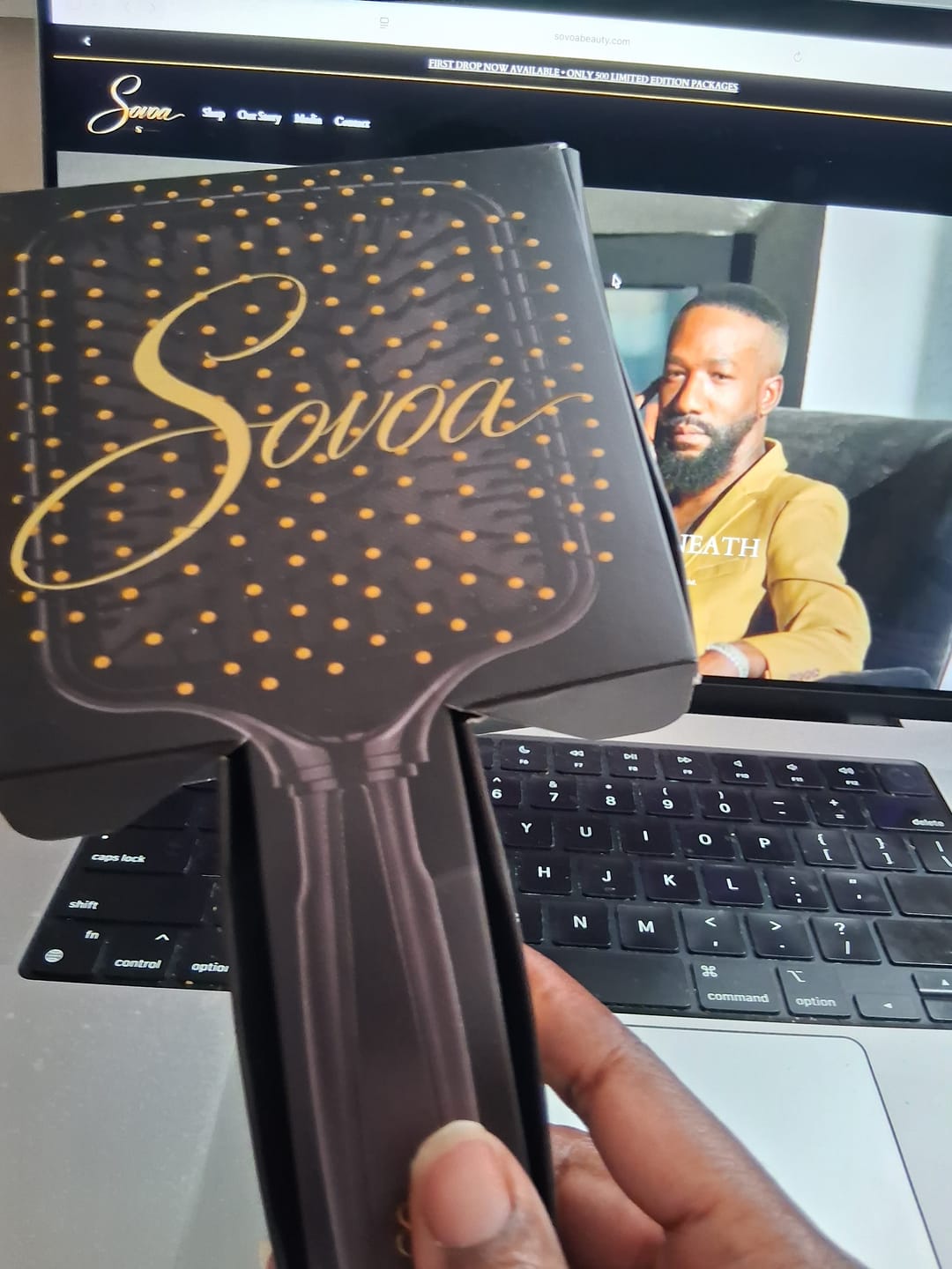Customer photo review of Sovoa Beauty Routine: Edge Serum + Growth Oil