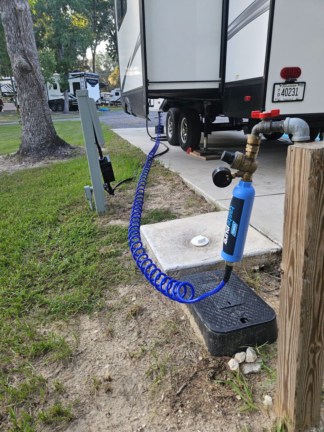 Customer photo review of RV Water Hose with AIR GEAR Storage Bag