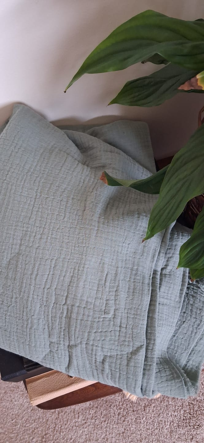 Customer photo review of Special Offer Sage Green Double Gauze Fabric