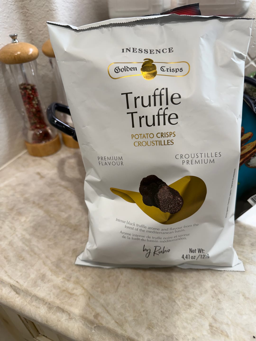 Customer photo review of Rubio Spanish Black Truffle Potato Chips, 4.4 oz (125 g)