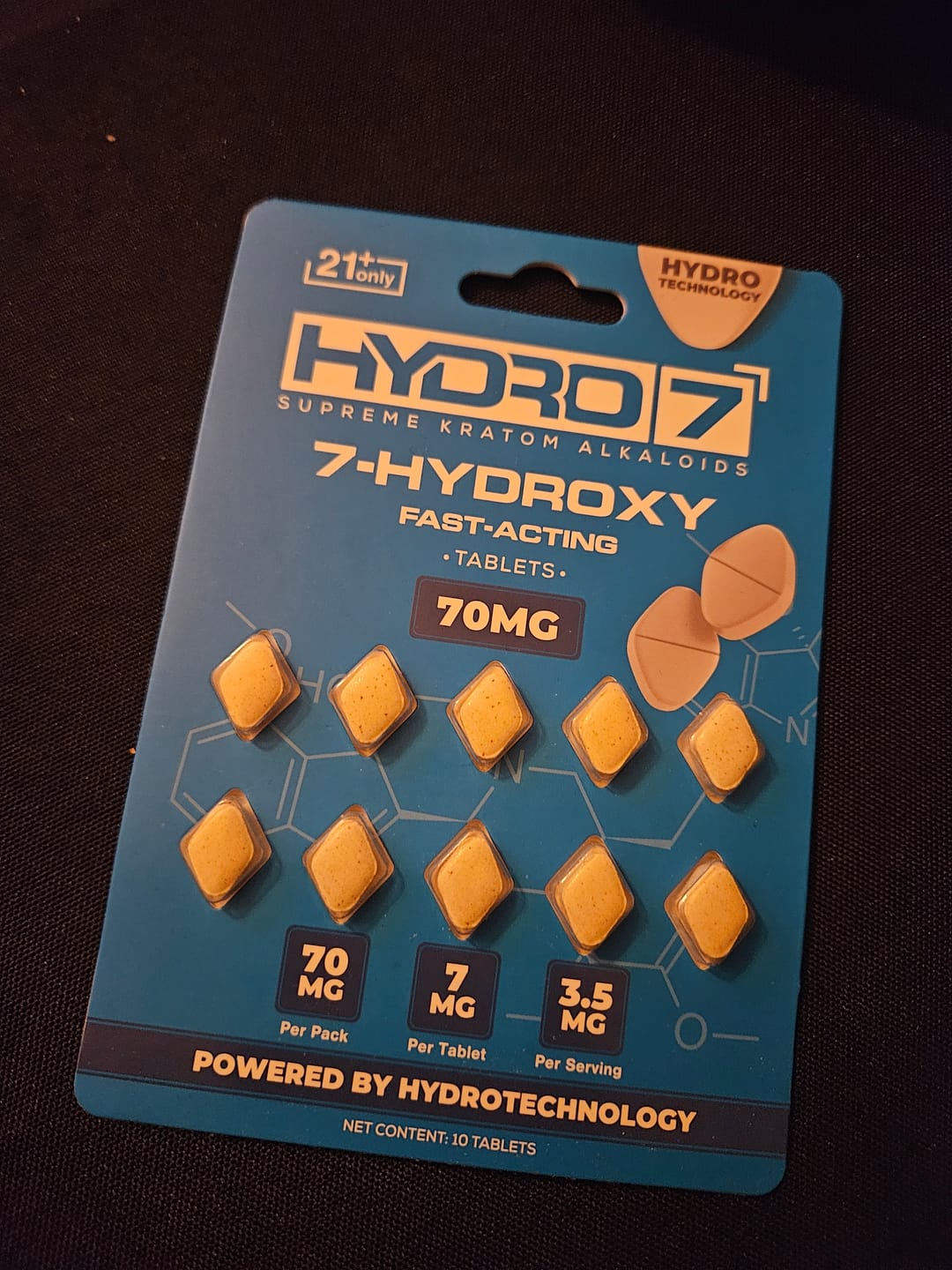 Customer photo review of 7-Hydroxy Tablets - 7MG (10 Count) 70MG