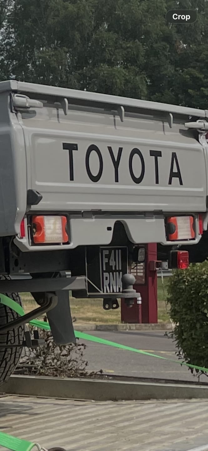 Customer photo review of Classic Land Rover Style Metal Pressed Number Plate - 11 x 8 inches