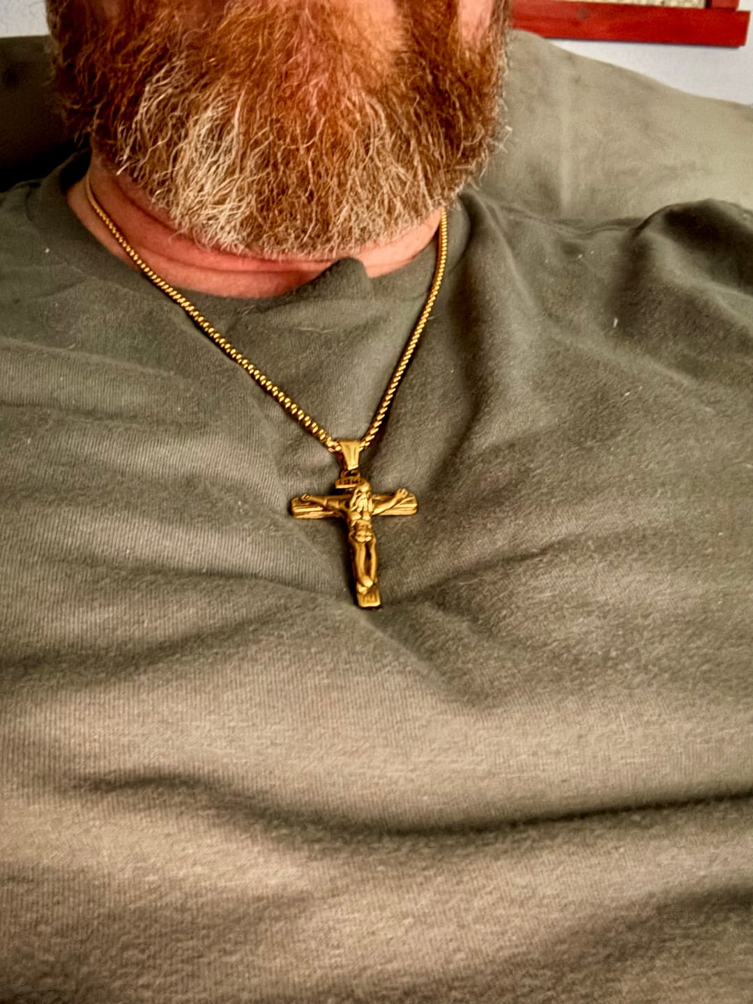 Customer photo review of FREE Today: Christ Jewelry Crucifix Pendant Charm Necklace