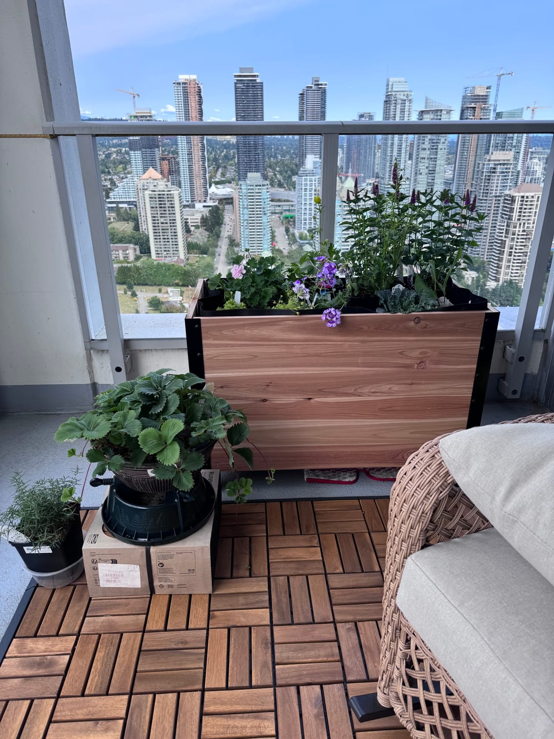 Customer photo review of 18" x 36" Planter Box - 24" TALL / Select Grade