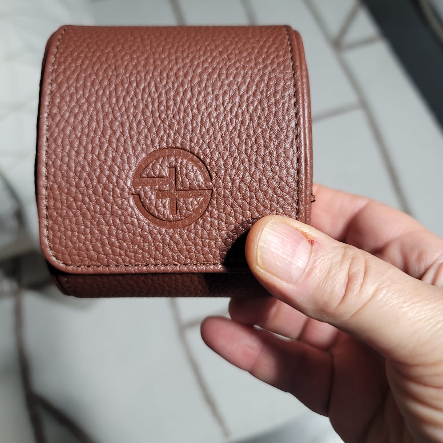 Customer photo review of Handcrafted Leather Watch Roll