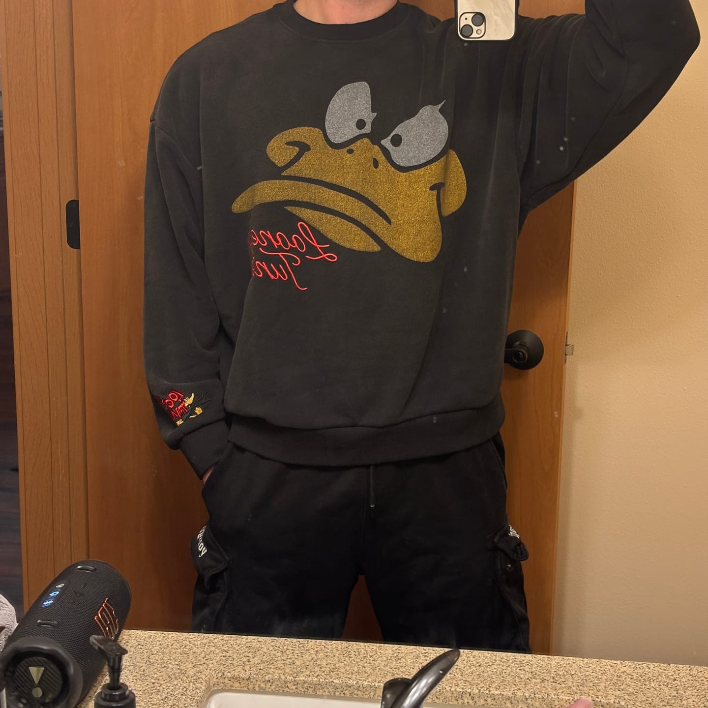 Customer photo review of 5255 - Looney Tunes Face Crewnecks