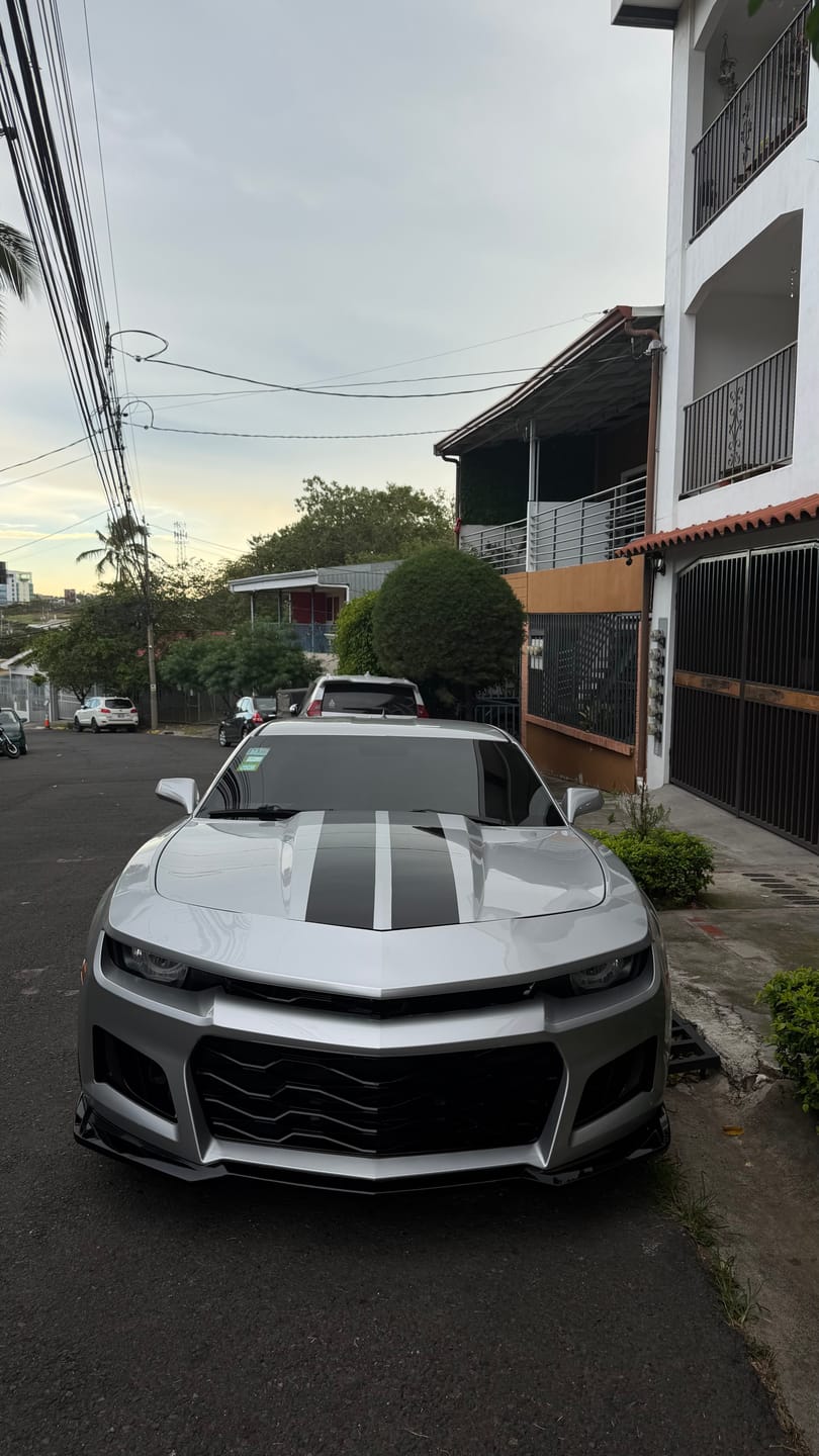 Customer photo review of 2010-2015 Chevy Camaro ZL1 Front Bumper Conversion 7pcs Full Kit Flat BLK Body Kit