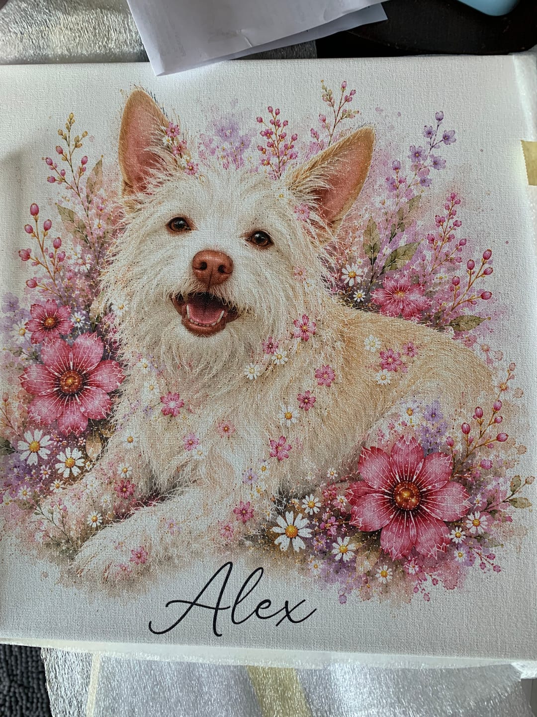 Customer photo review of Flowerpup Custom Pet Portrait (Humans too!)
