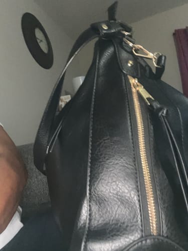 Customer photo review of Luxury Leather Hobo Bag Anti-Theft Handbag + FREE Pouch Wallet