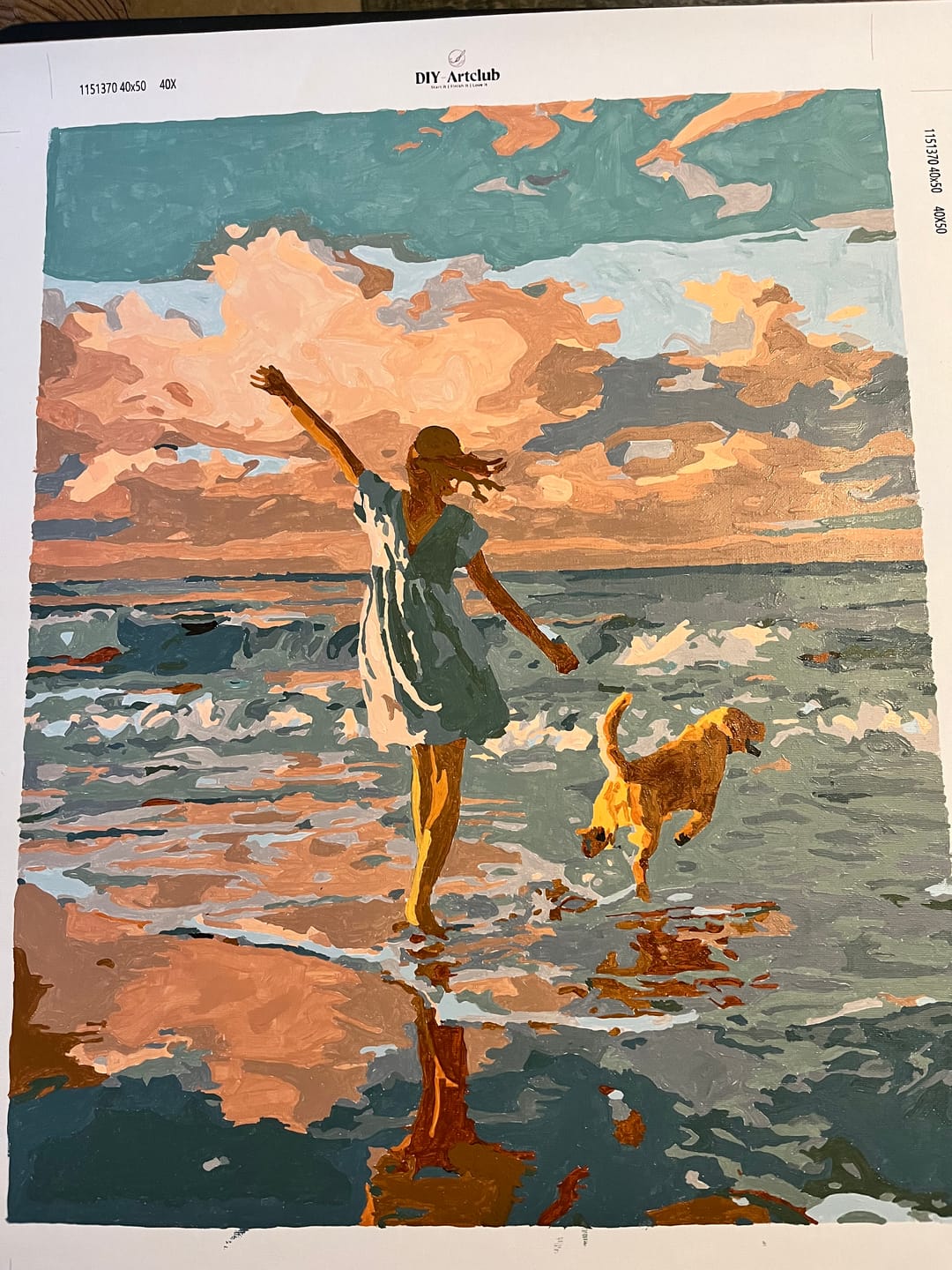 Customer photo review of Waves of Joy | Paint by Number