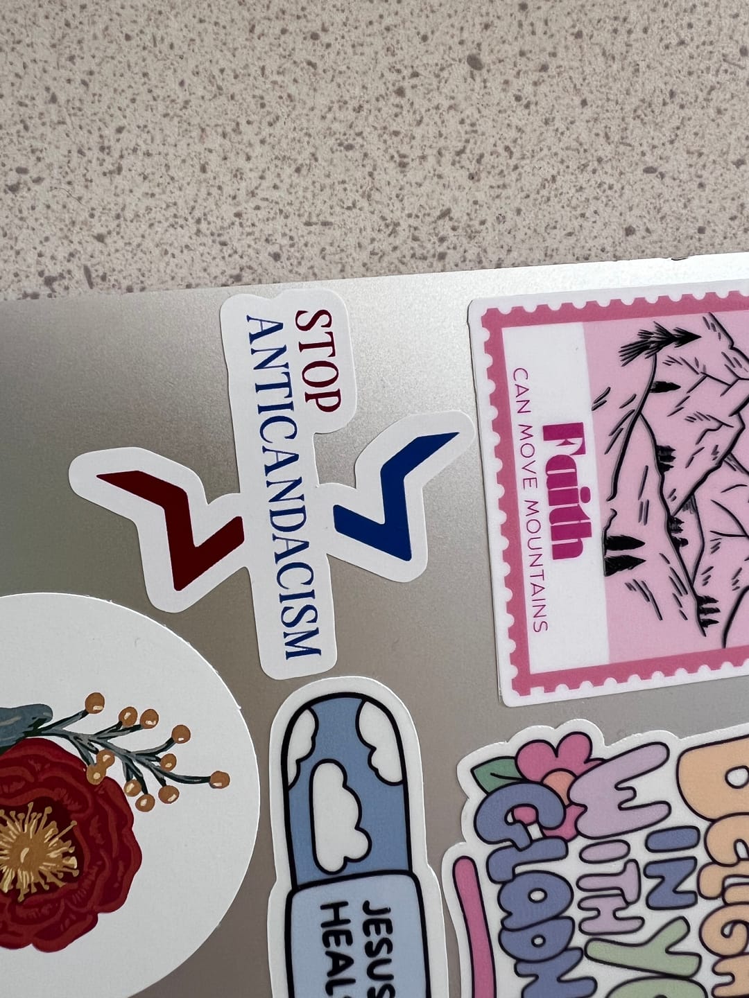 Customer photo review of Stop Anticandacism Vinyl Kiss-Cut Sticker