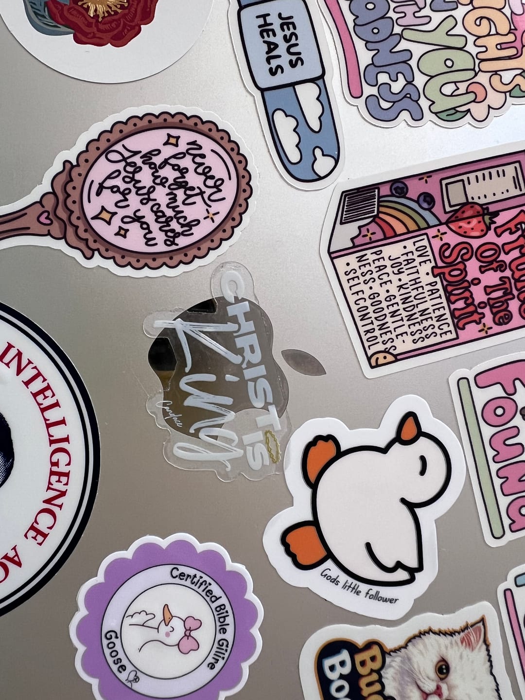Customer photo review of Christ is King Sticker