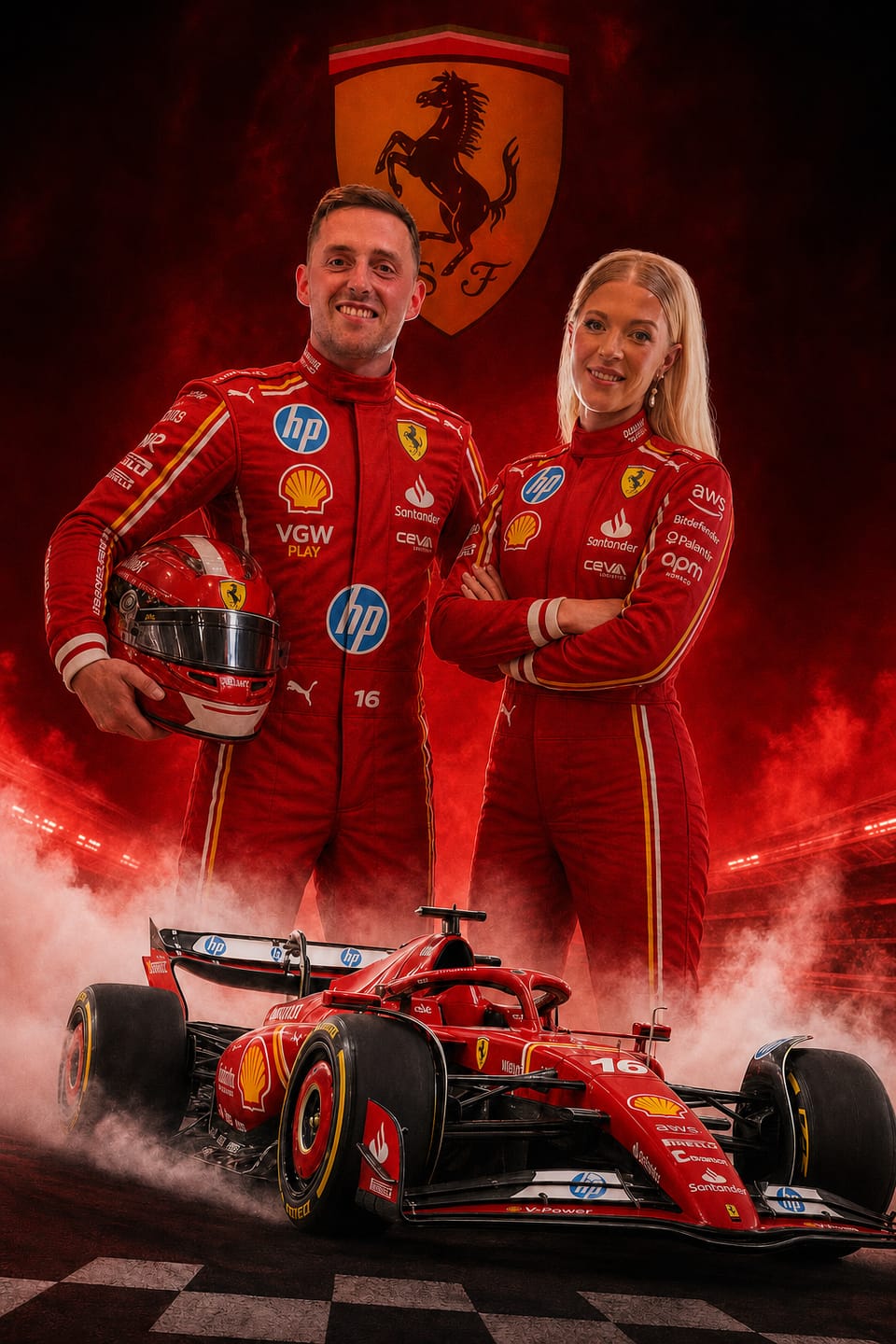 Customer photo review of Custom F1 Racing Portrait