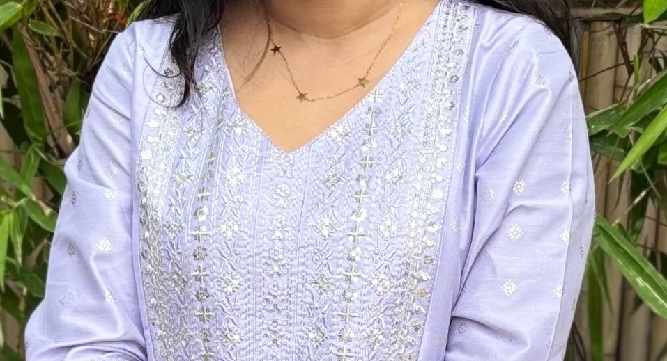 Customer photo review of Starry Night Necklace