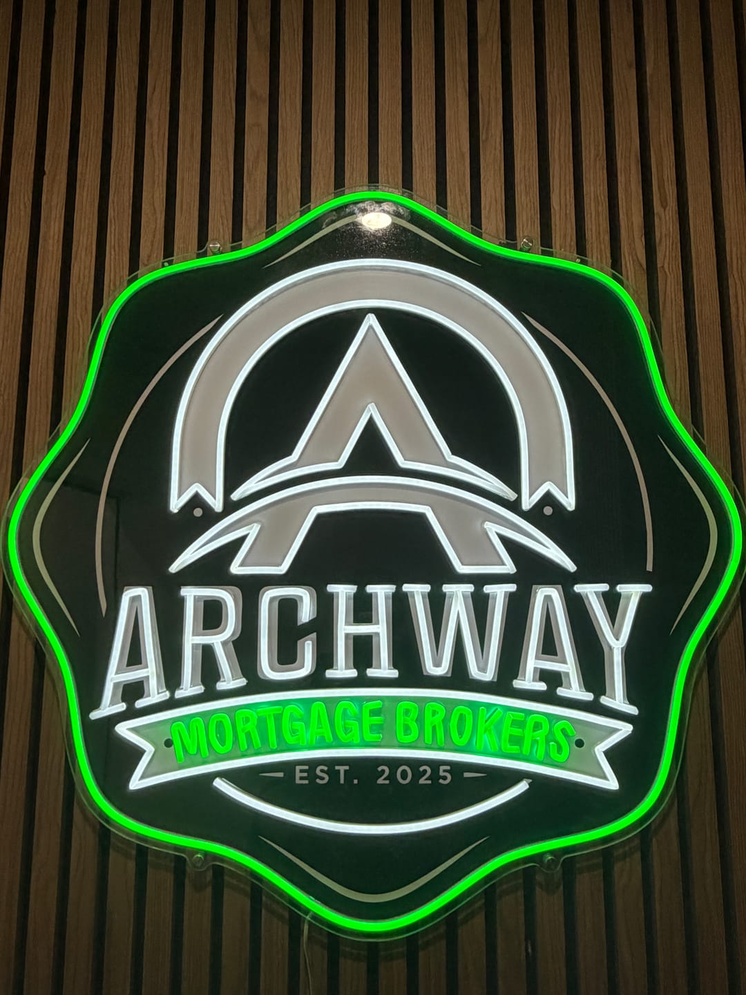 Customer photo review of Archway mortage brokers | LED Neon Sign
