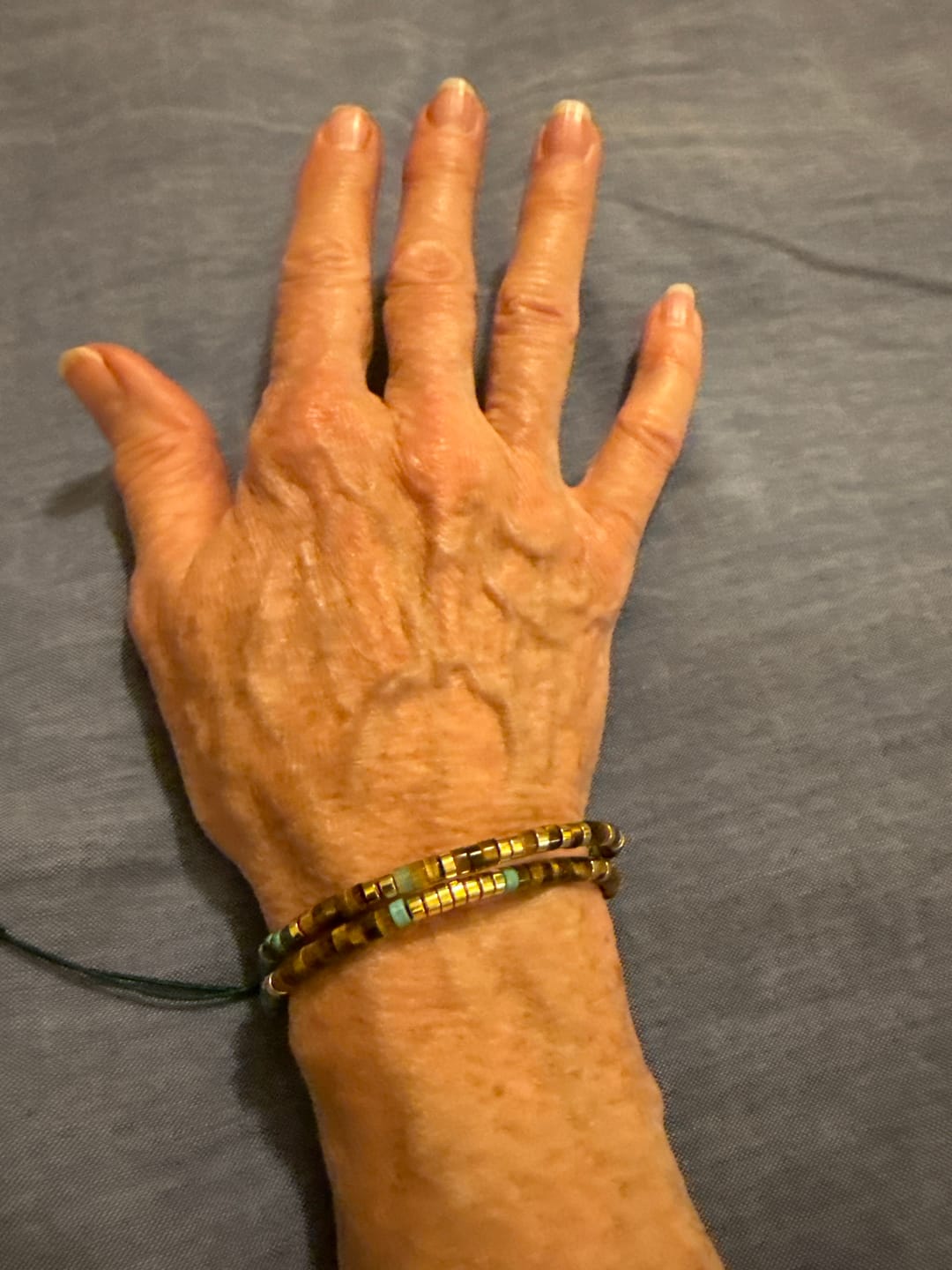 Customer photo review of This Too Shall Pass Morse Code Bracelet