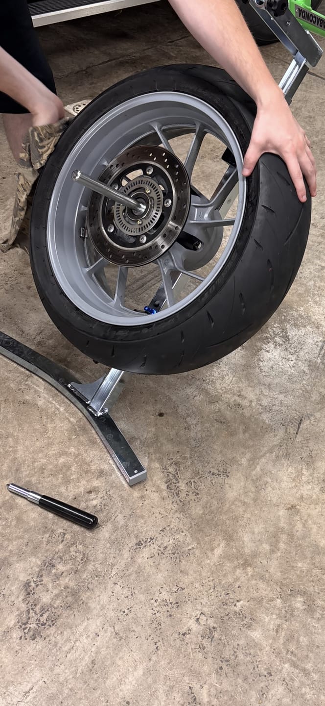 Customer photo review of Rabaconda Street Bike Tire Changer