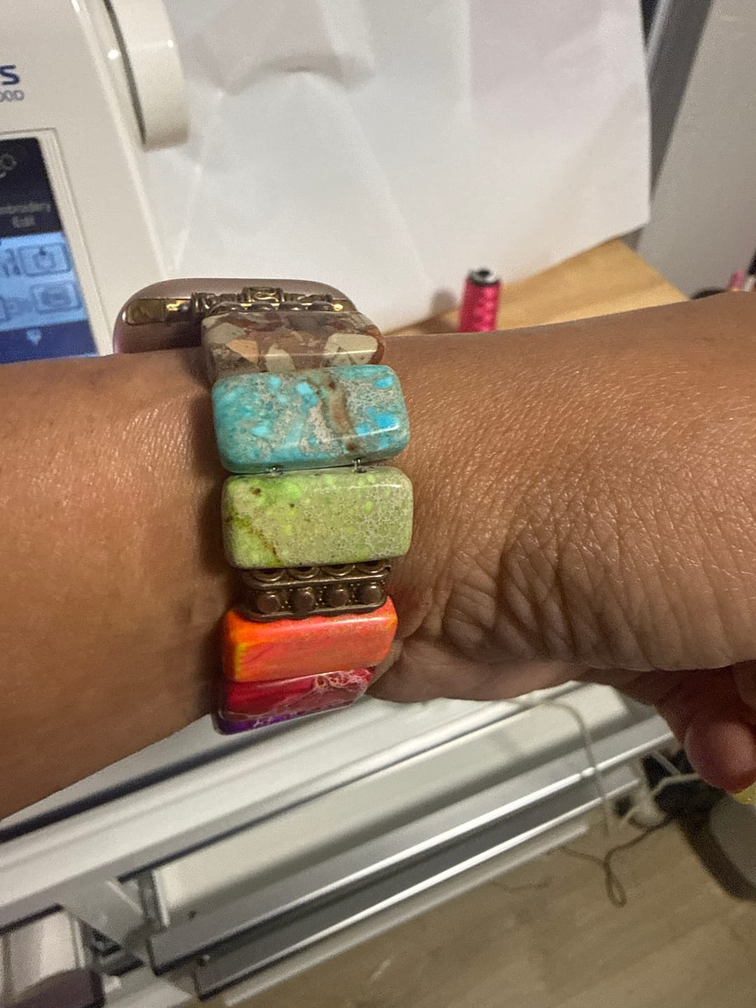Customer photo review of Chic Chakra Stretch Apple Watch Strap