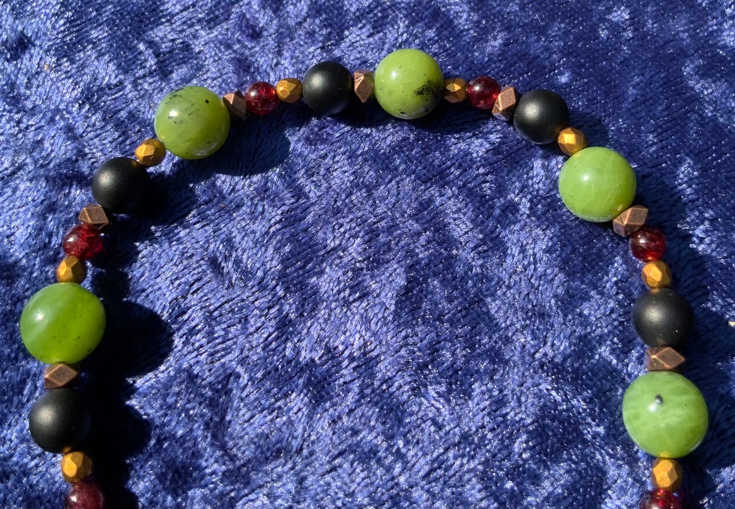 Customer photo review of Matte Black Onyx, 6mm Round Gemstone Beads Strand, One full strand   hole 1mm, 16 inch, about 60beads