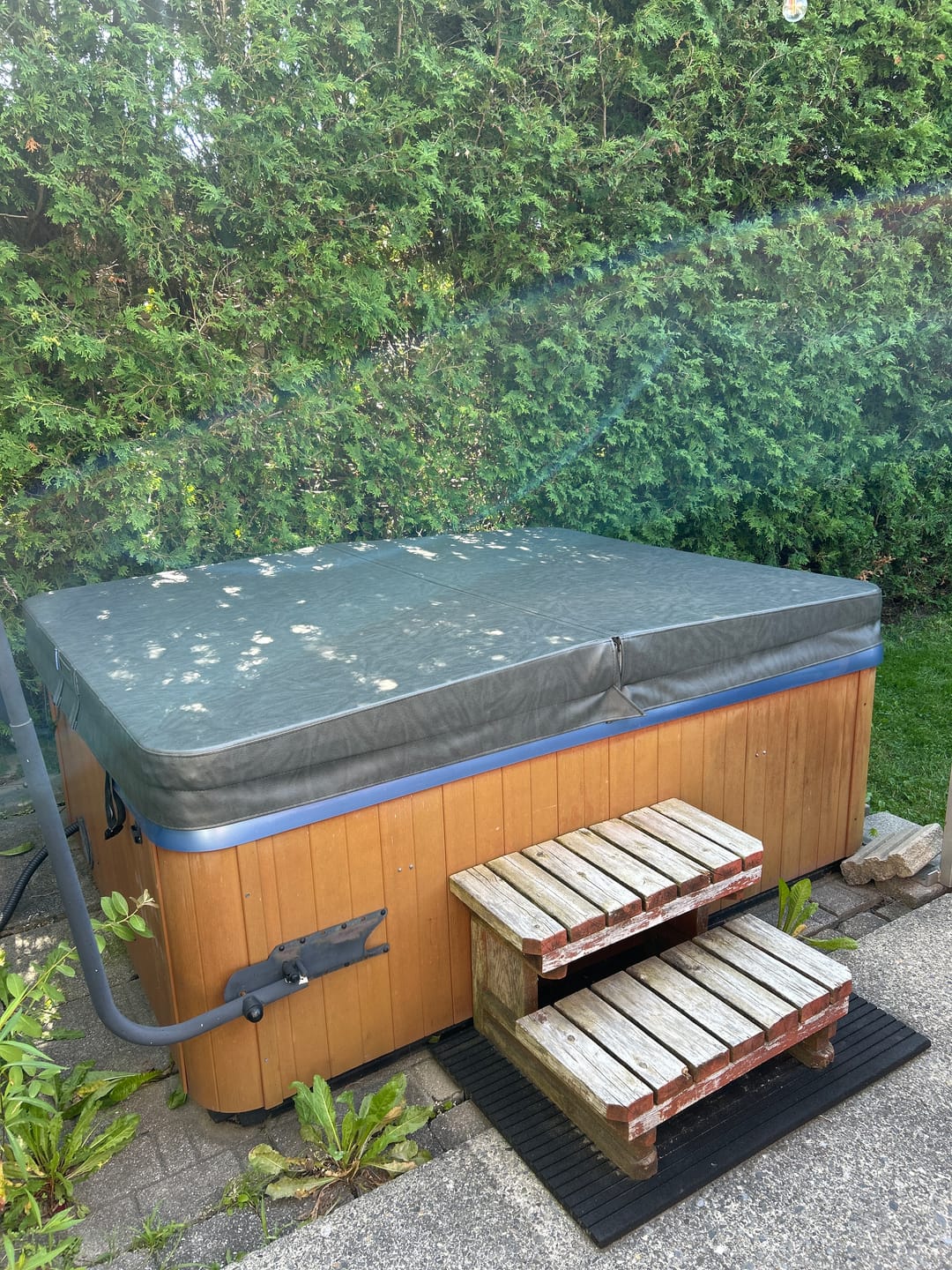 Customer photo review of Custom Hot Tub Cover - Perfect Fit for Your Spa