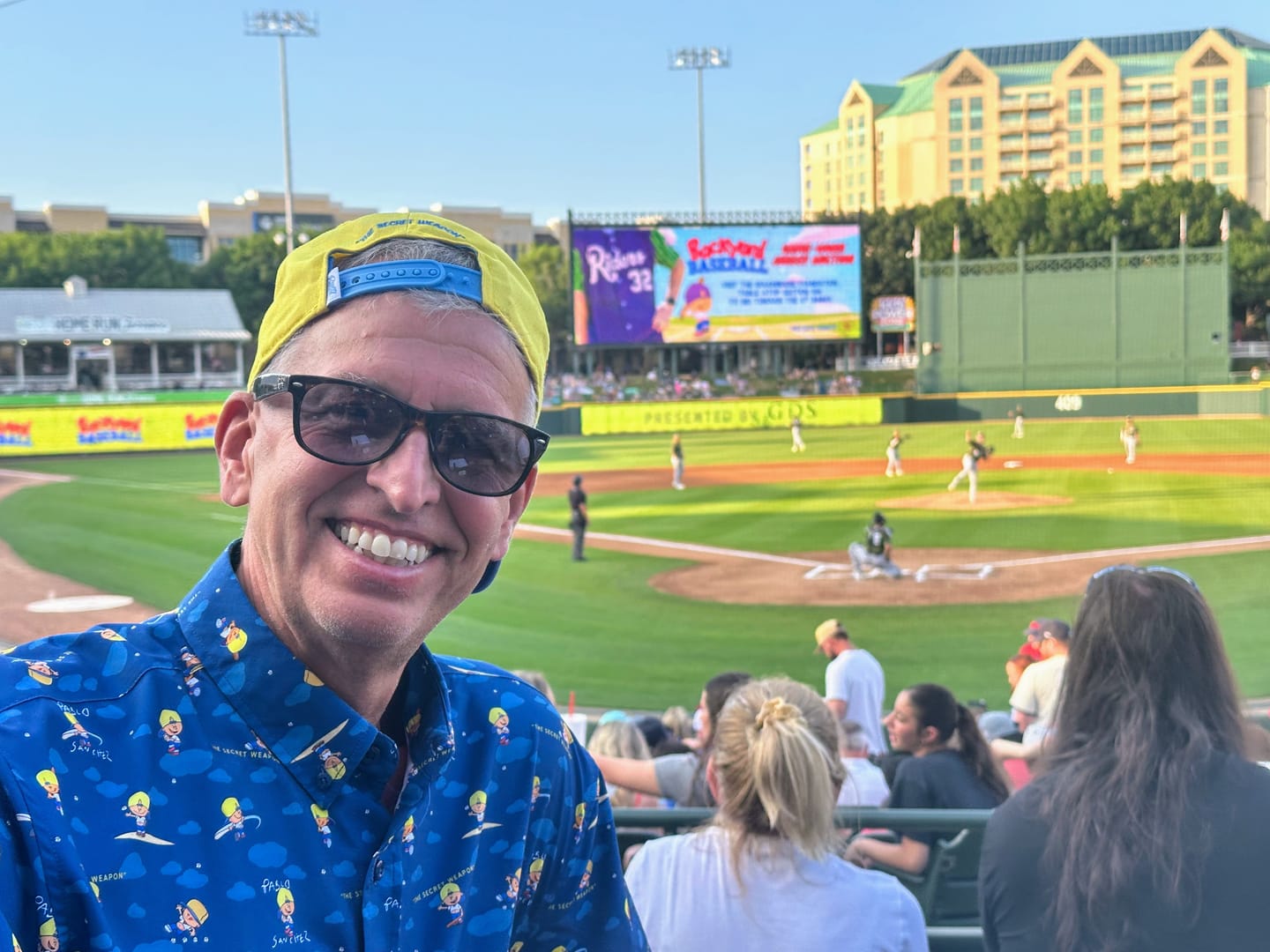 Customer photo review of Backyard Sports "The Secret Weapon" – 5-Panel Curved Brim Hat