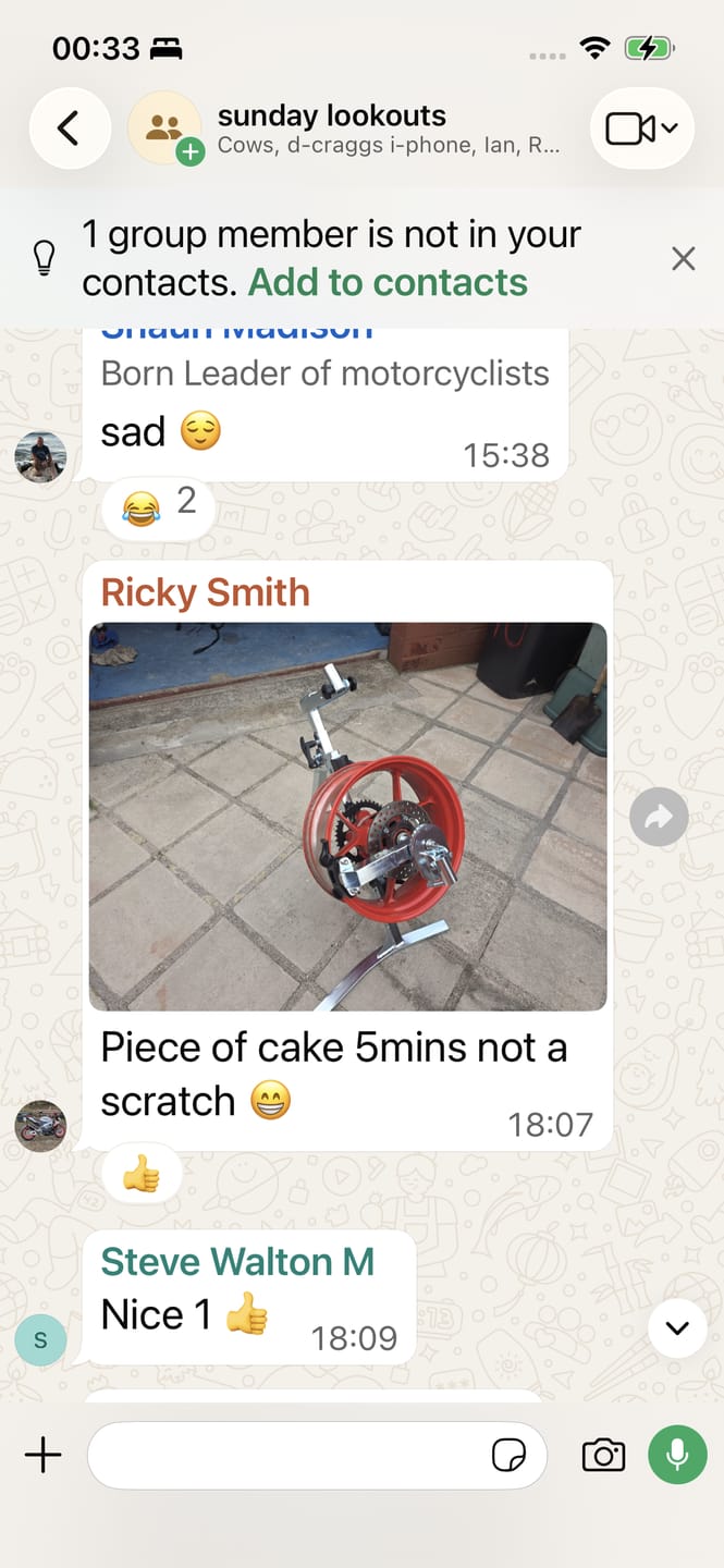 Customer photo review of Street Bike Tyre Changer