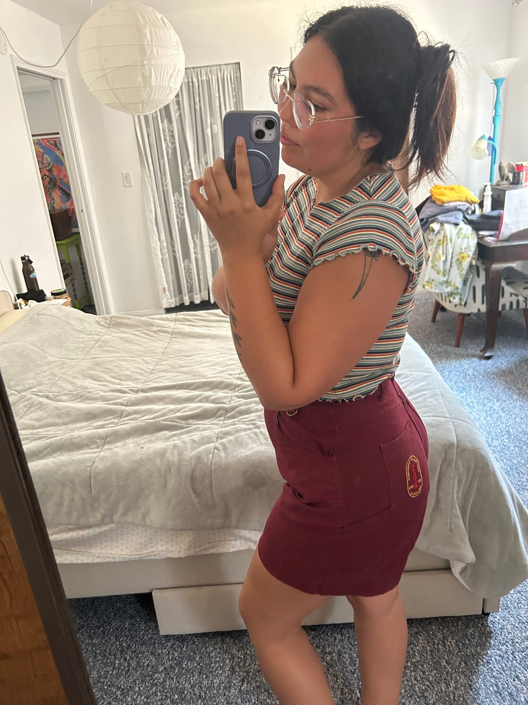 Customer photo review of Utility Shorts - Burgundy