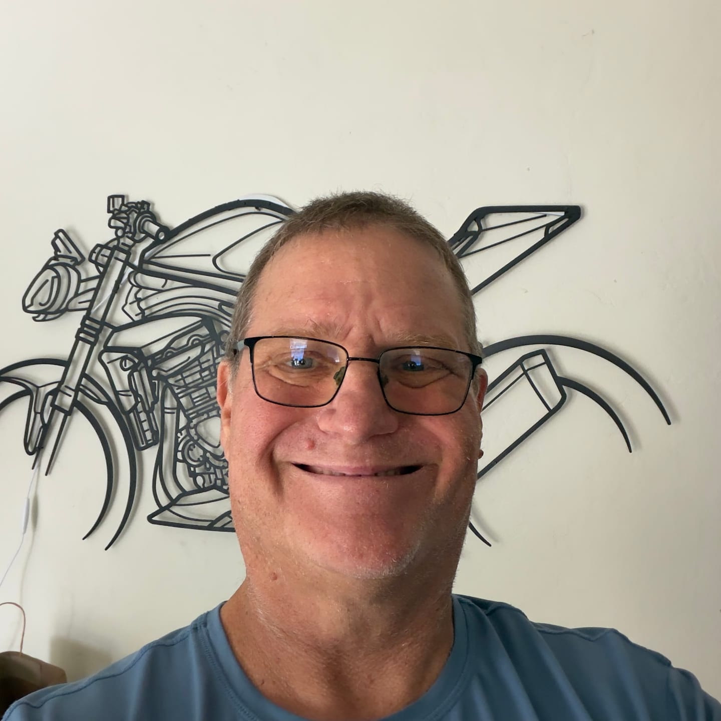 Customer photo review of Your Custom Bike Silhouette Metal Wall Art Service