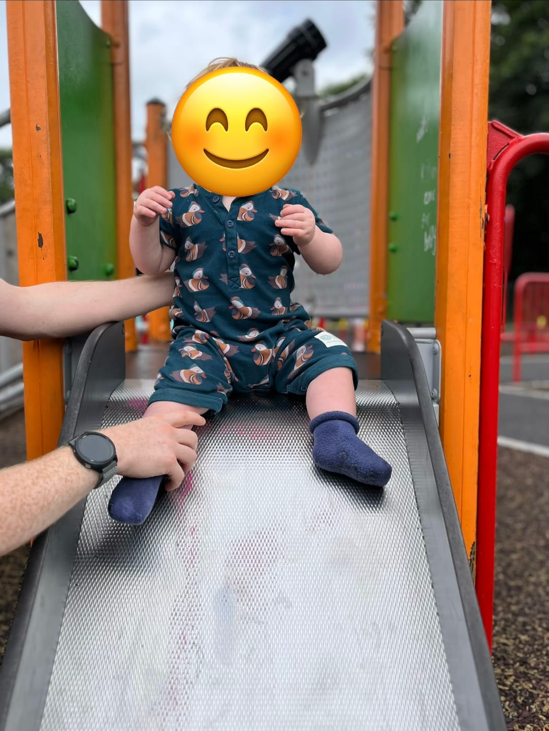 Customer photo review of Mandarin Ducks Organic Romper