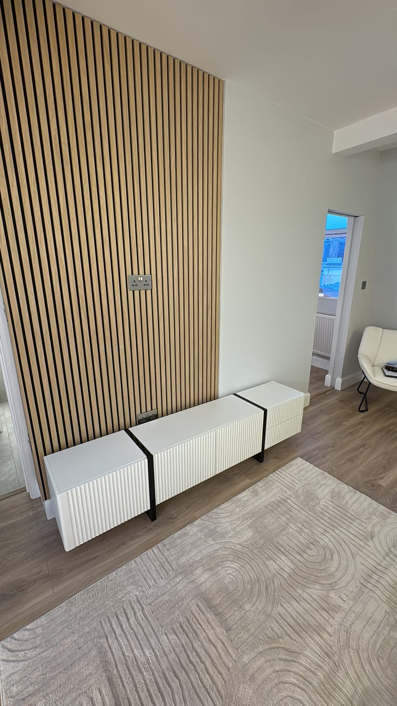 Customer photo review of White Ash Acoustic Wall Panel