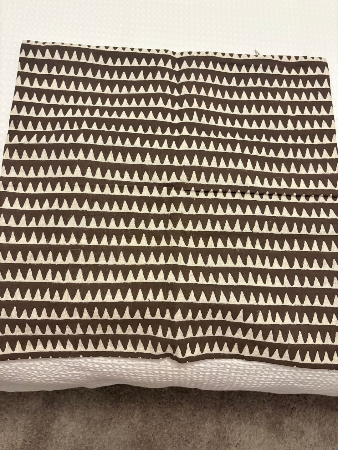 Customer photo review of Brown Leaf Block Print