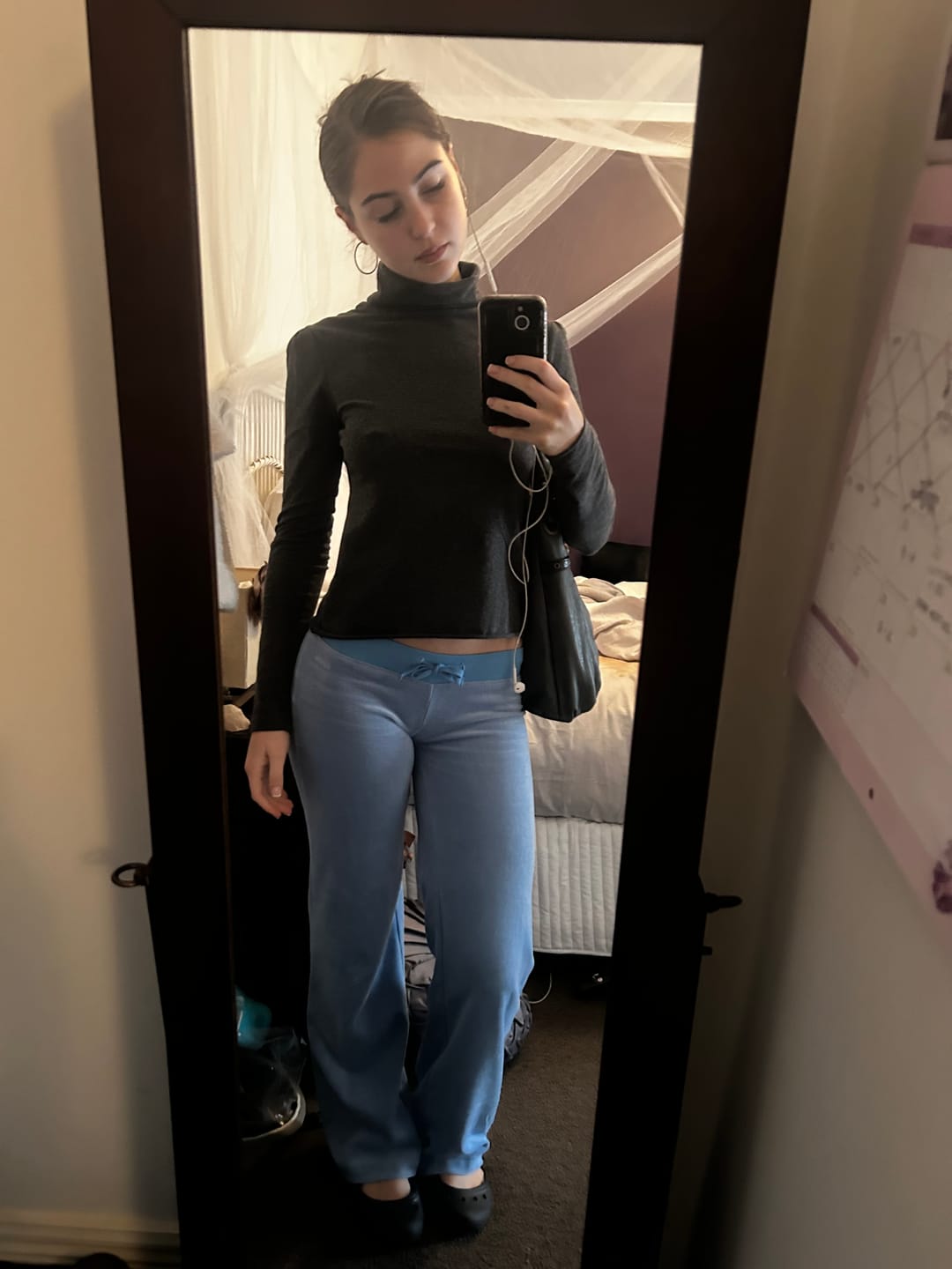 Customer photo review of Superlow Trackpants in Ocean Blue