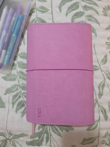 Customer photo review of Refillable Folio in Rose Quartz