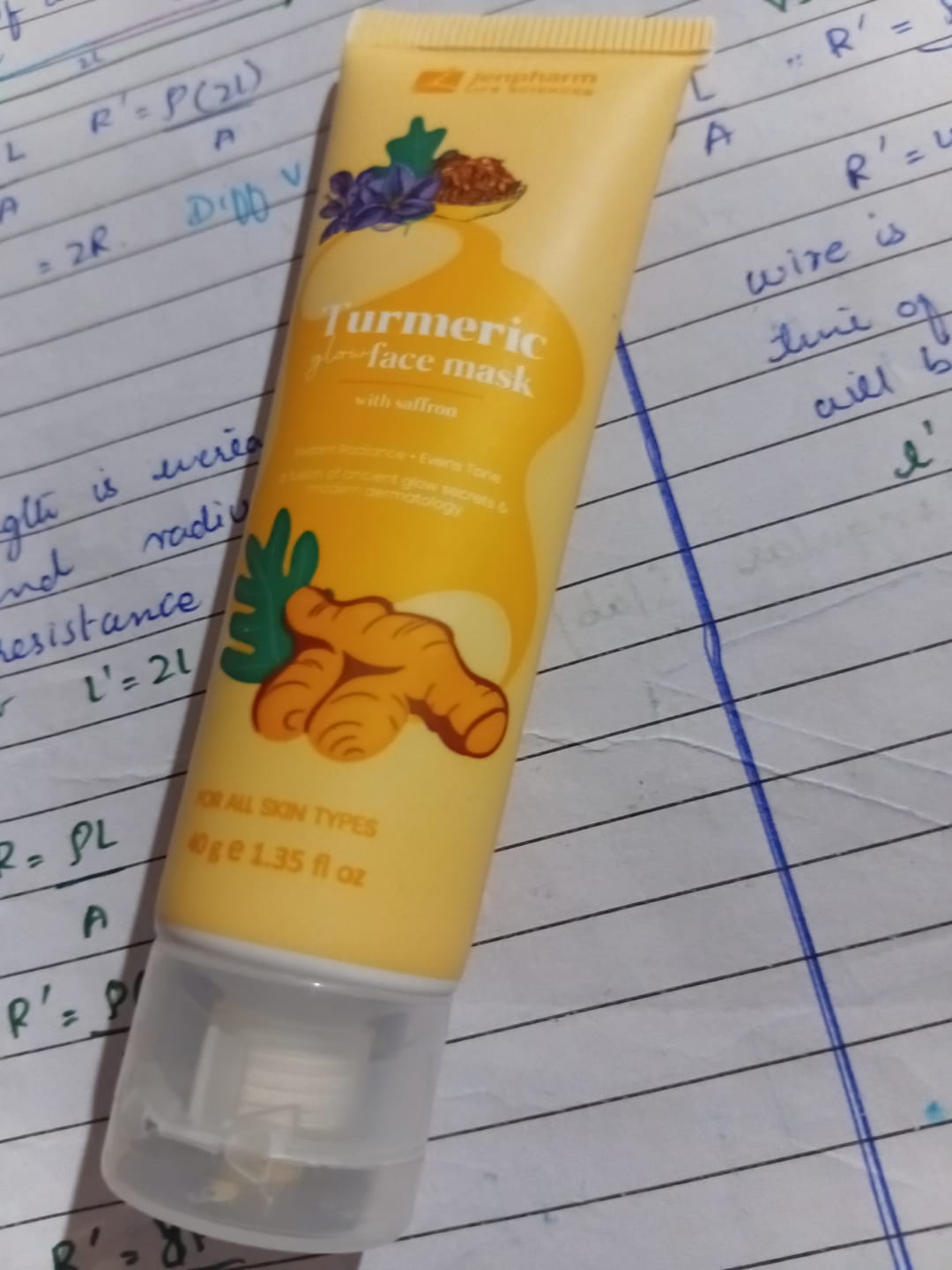 Customer photo review of Turmeric Glow Face Mask