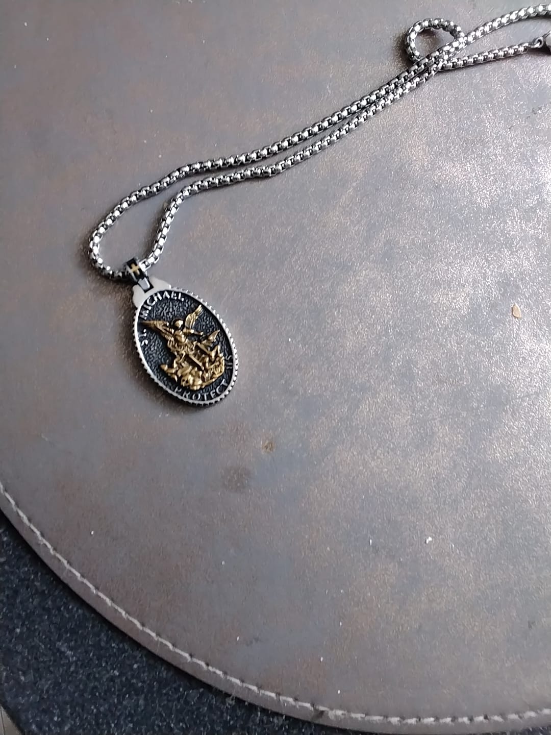 Customer photo review of ST. MICHAELS BADGE.