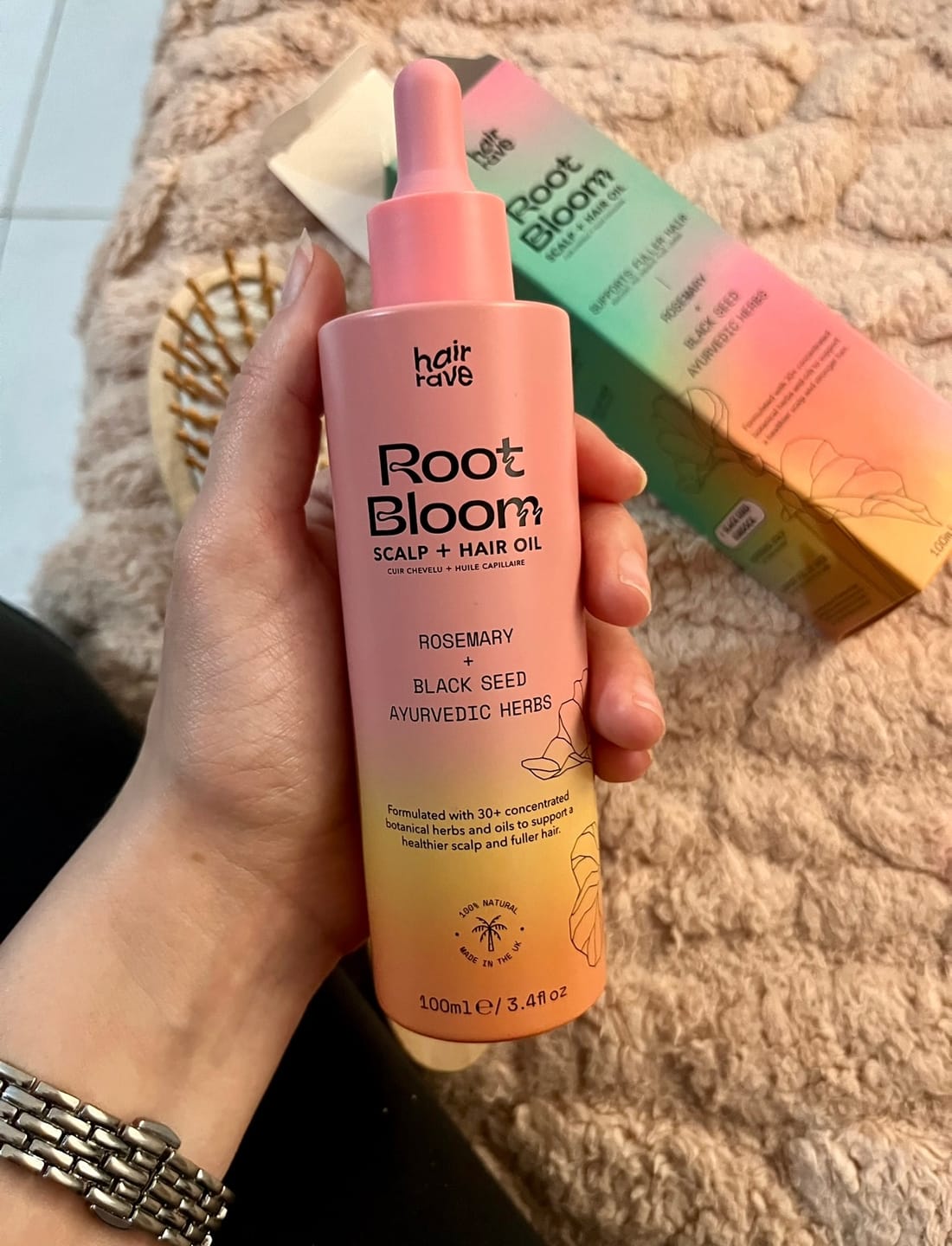 Customer photo review of Hair Growth Oil - Root Bloom Hair And Scalp Oil