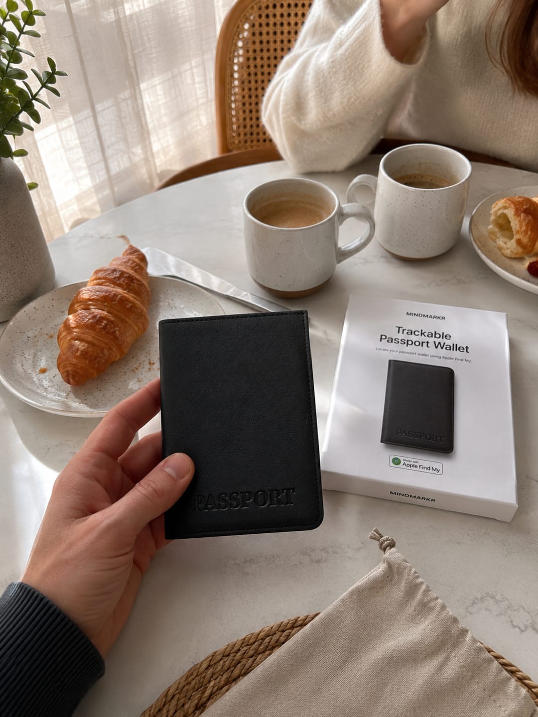 Customer photo review of Passport Trackable Wallet