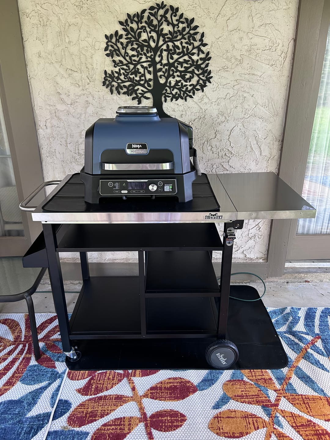 Customer photo review of Stainless Steel Outdoor Grill Cart & Pizza Oven Table