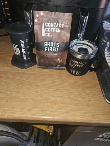 Customer photo review of YETI x Contact Coffee Co Rambler 10oz Stackable Mug